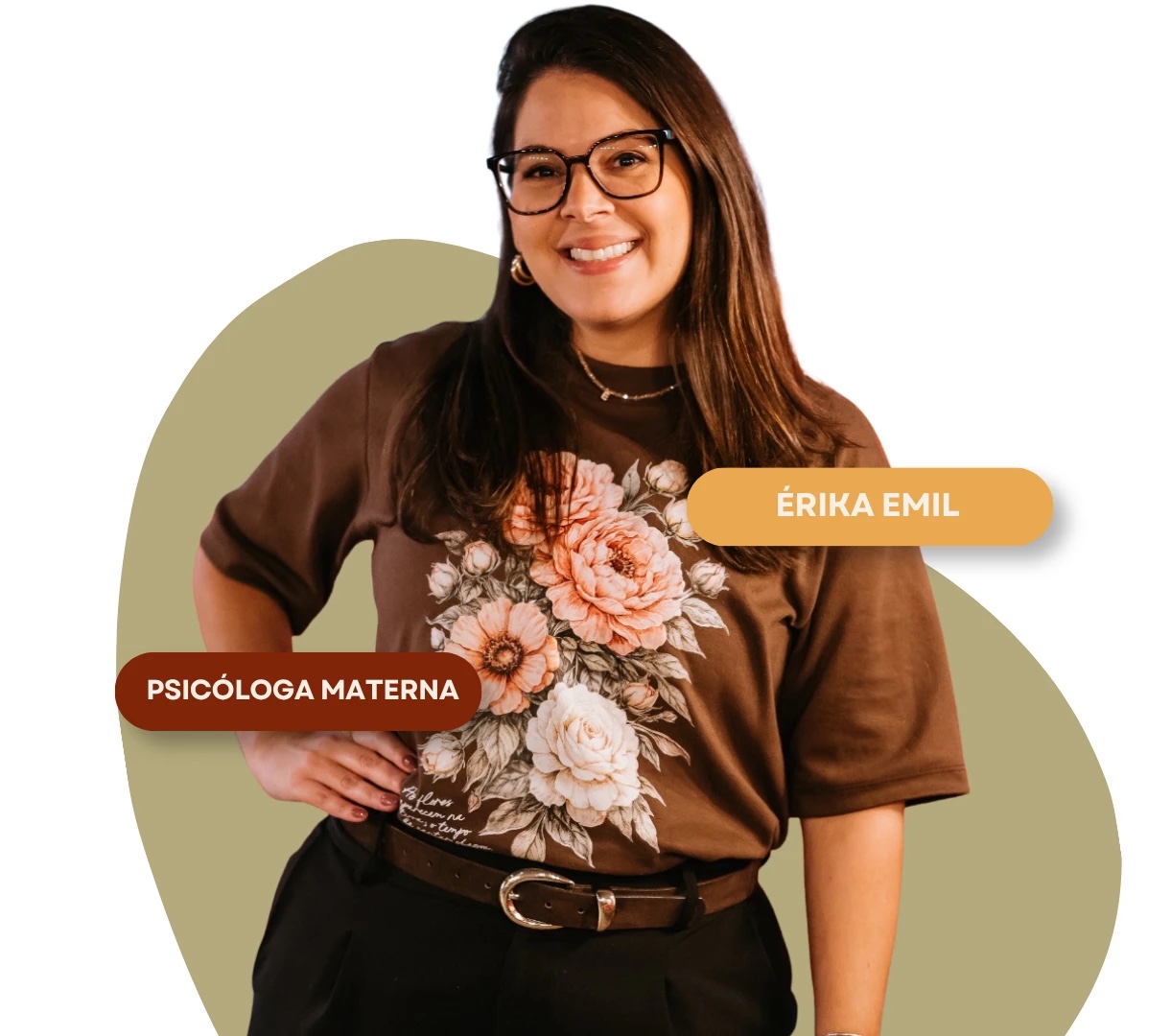 Érika Emil, psicóloga materna do EDEM, sorrindo